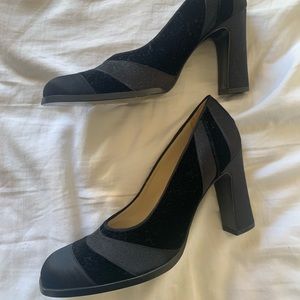 Bottega Veneta Black Satin Heels Pumps